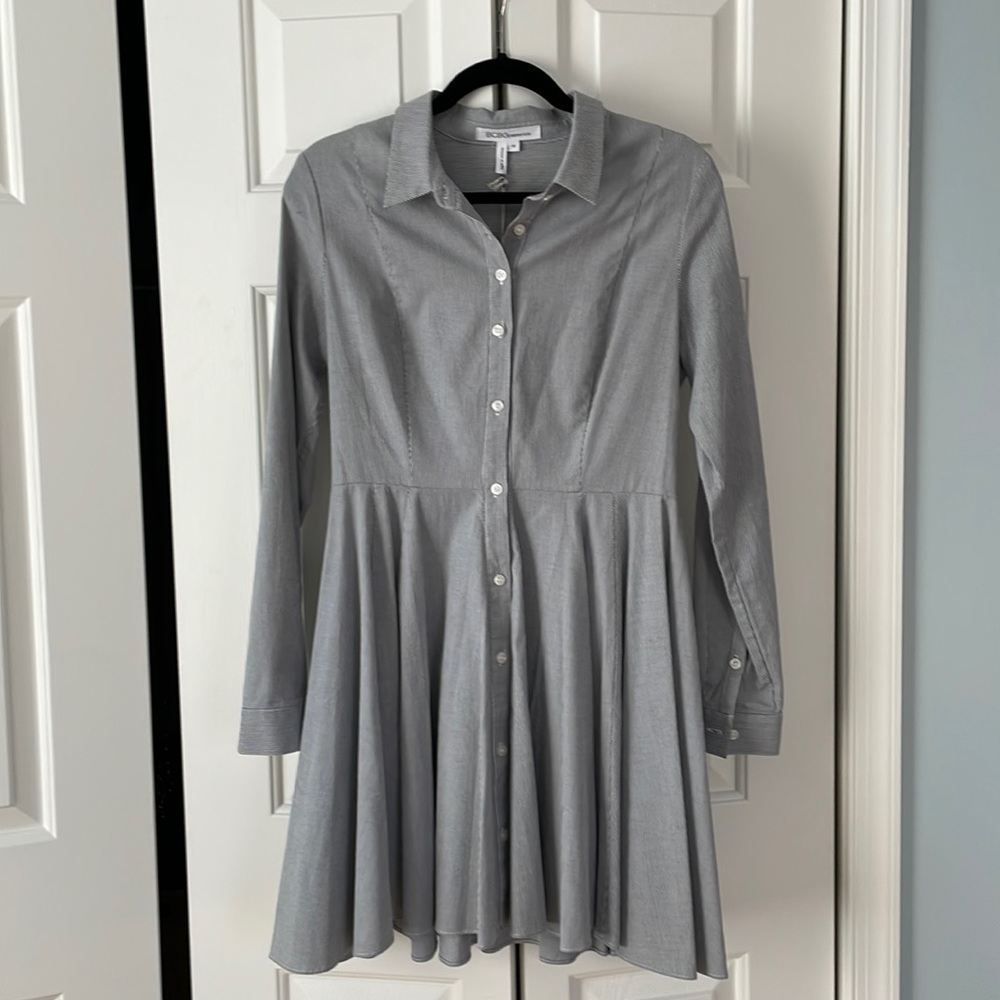 BCBG Striped Shirt Dress